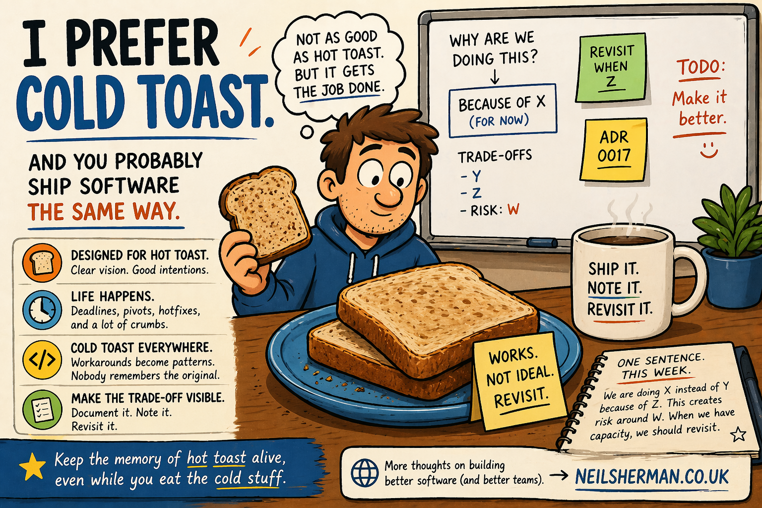 I Prefer Cold Toast. And You Probably Ship Software the Same Way.